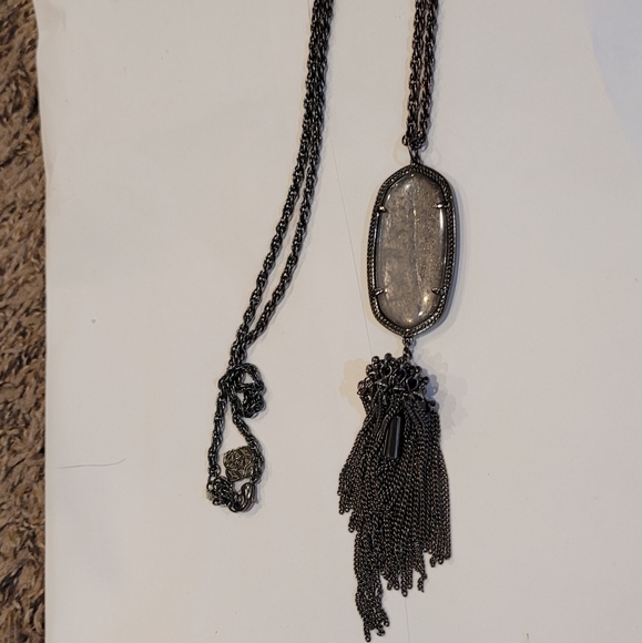 Kendra Scott Gunmetal Earrings Set Mirror Rock - Picture 5 of 14